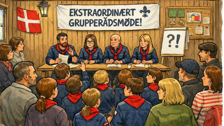 Tegning af er grupperådsmøde