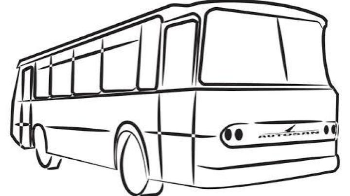 En tegning af en bus